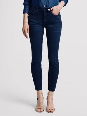 7 For All Mankind FAM  b(air) denim Dark Blue Skinny Jeans (25)